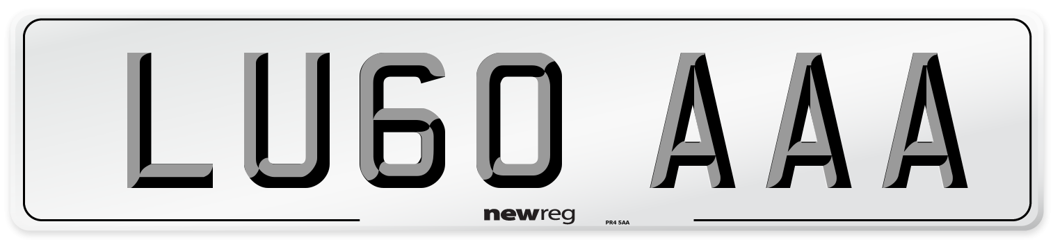 LU60 AAA Number Plate from New Reg